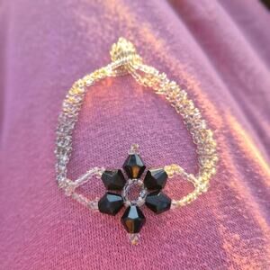 Whimsigoth‎ floral beaded bracelet this